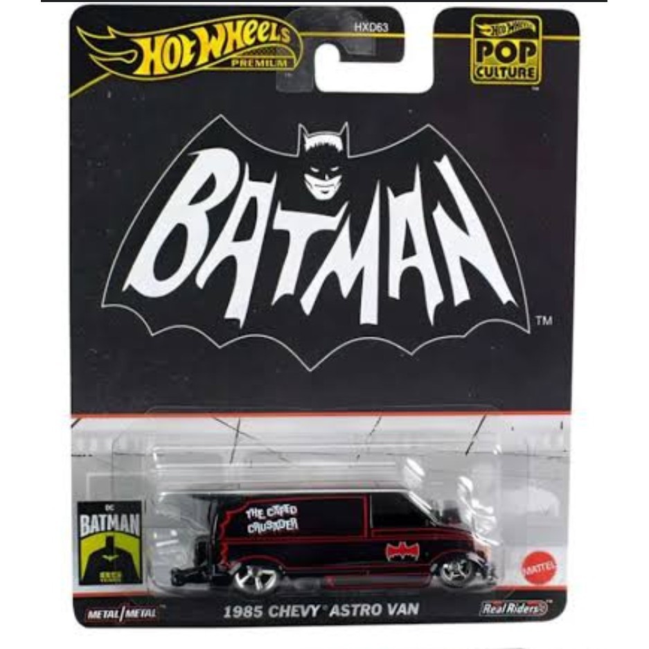 Hot Wheels Premium Pop Culture 1985 Chevy Astro Van Batman Murah