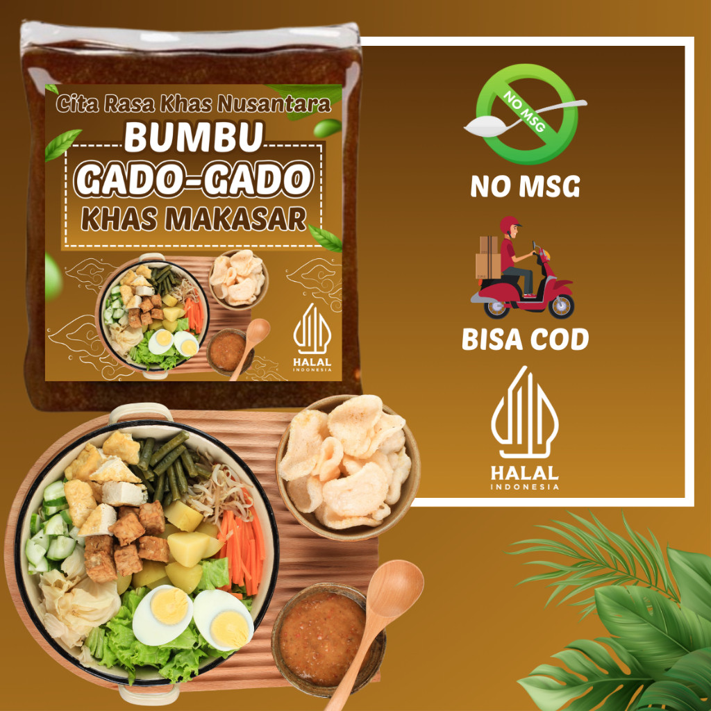 

Bumbu Gado-Gado Makassar Pedas Manis, Nikmat dan Praktis Siap Sajikan Hidangan Lezat dan Sehat