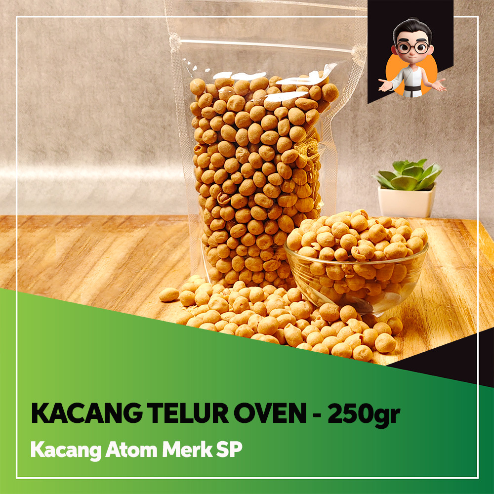 

KACANG TELUR OVEN / KACANG ATOM SP 250gr (KACANG TELOR MERK SP) - Snack Toples Lebaran Hari Raya