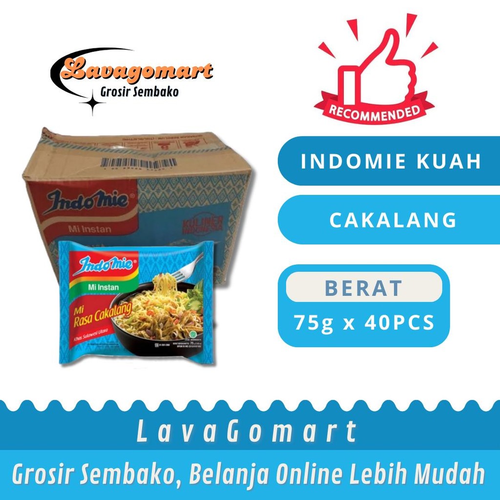 

INDOMIE MIE INSTANT KHAS SULUT CAKALANG PCK 75g - 1 DUS - LAVAGOMART - BANDUNG