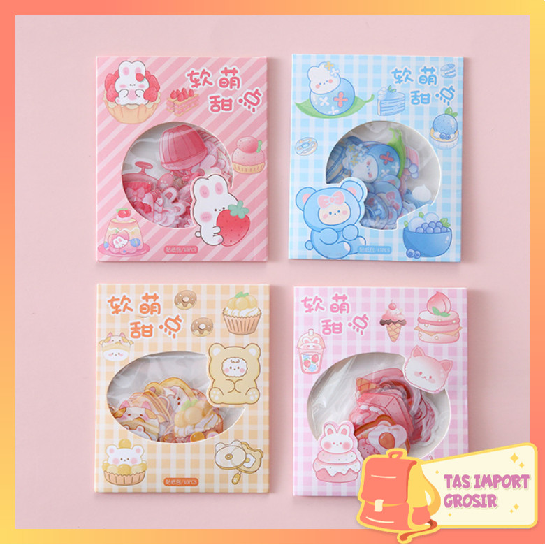 

Tas Import - 6056 Stiker Set Isi 45 PCS / Soft Cute Sticker Pack / Stiker Motif Kartun Aesthetic Anti Air / Sticker Diary Scrapbook DIY