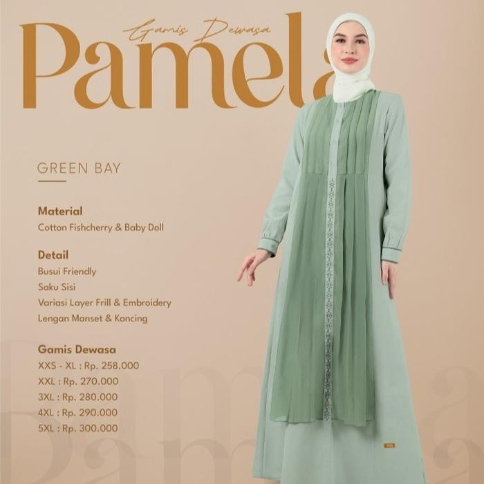 RAYYA SERIES NIBRAS 2024 PAMELA GREEN BAY // SARIMBIT NIBRAS PAMELA GREEN BAY - GAMIS, M