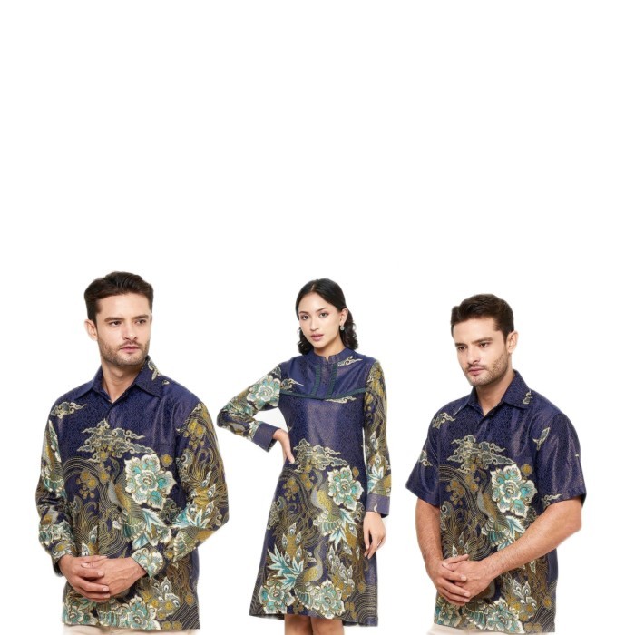 New Krisna Wahyu Batik Couple Sarimbit Pria Lengan Panjang Pendek - Wanita, M