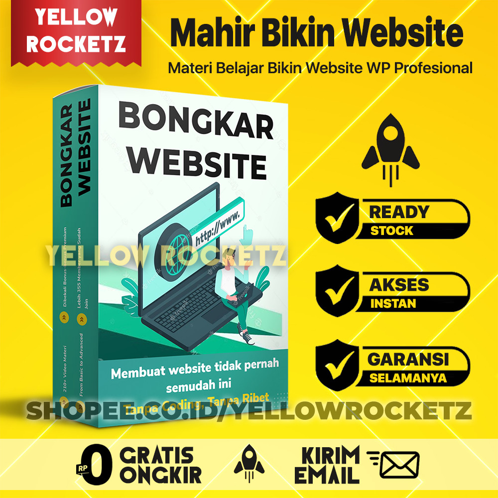 MAHIR BIKIN WEBSITE - Kelas Bongkar Website Belajar Dari Awal Hingga Mahir - Materi Video Pembelajar