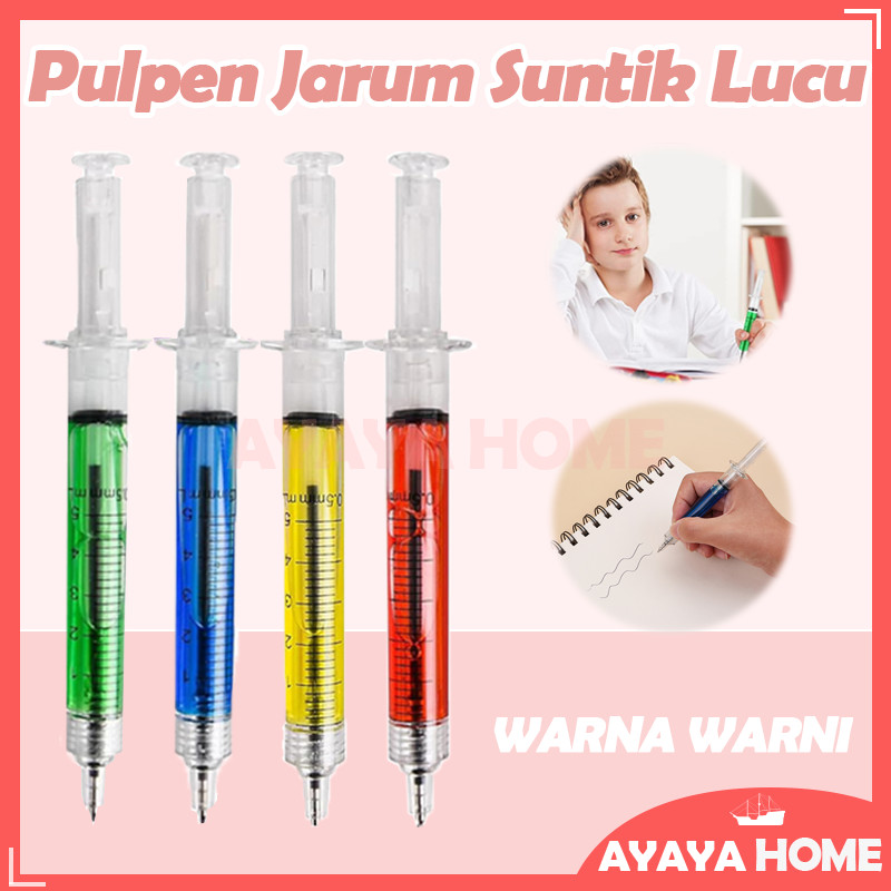 

Pulpen Motif Jarum Suntik Lucu/Syringe Ballpoint Pen