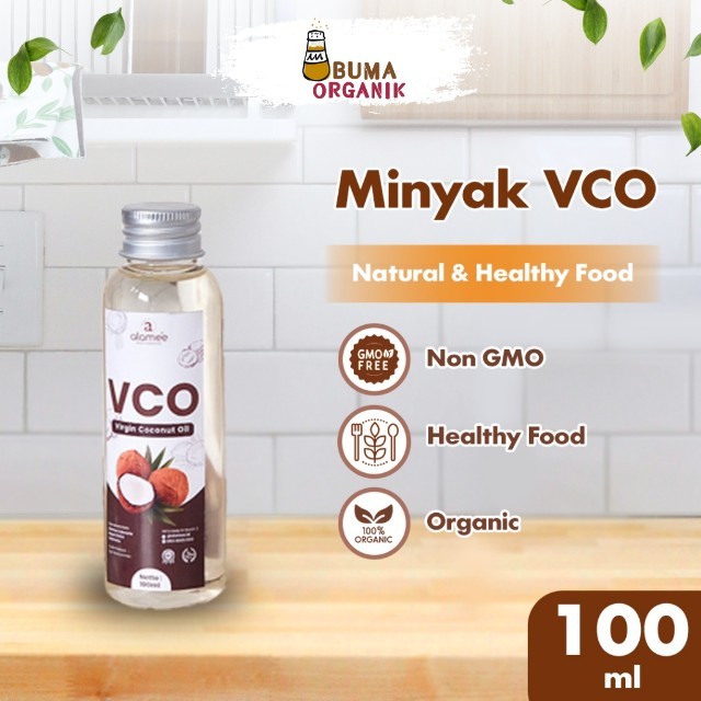 

ALAMEE Minyak Kelapa Murni Extra Virgin Coconut Oil VCO Asli Dapat Diminum Organik Masak 100ml BUMA