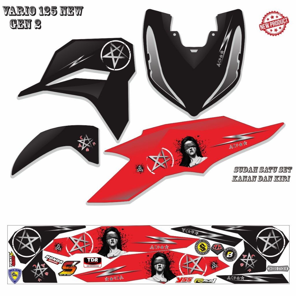 STIKER KEREN STIKER MOTOR STRIPING VARIO NEW 125 GEN 2 VARIASI