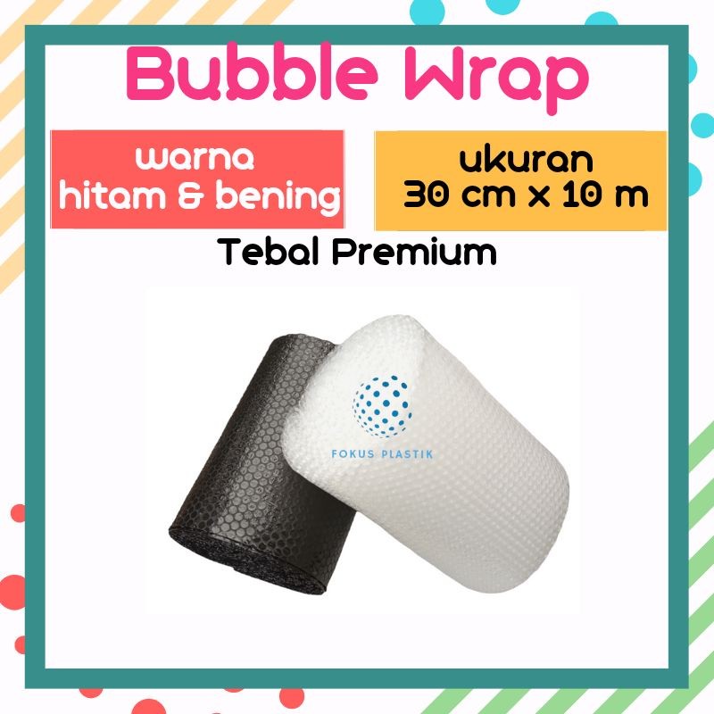 

REGULER HEMAT [30Cm x 10M] Bubble Wrap 10 Meter x 30 cm Hitam Bening Buble Wrap Bubble Wrap Bable Buble Plastik Packing Fragile