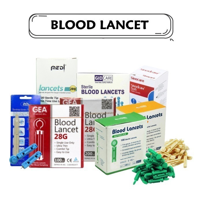 Blood Lancet 21G 28G 30G Lancing Pen Jarum Pengambil Darah Test Bekam 21 28 30 G