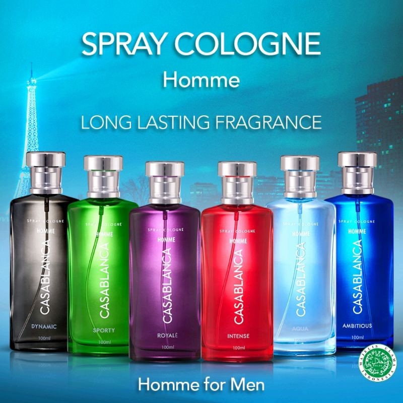 parfum casablanca spray colagne 100ml botol kaca.
