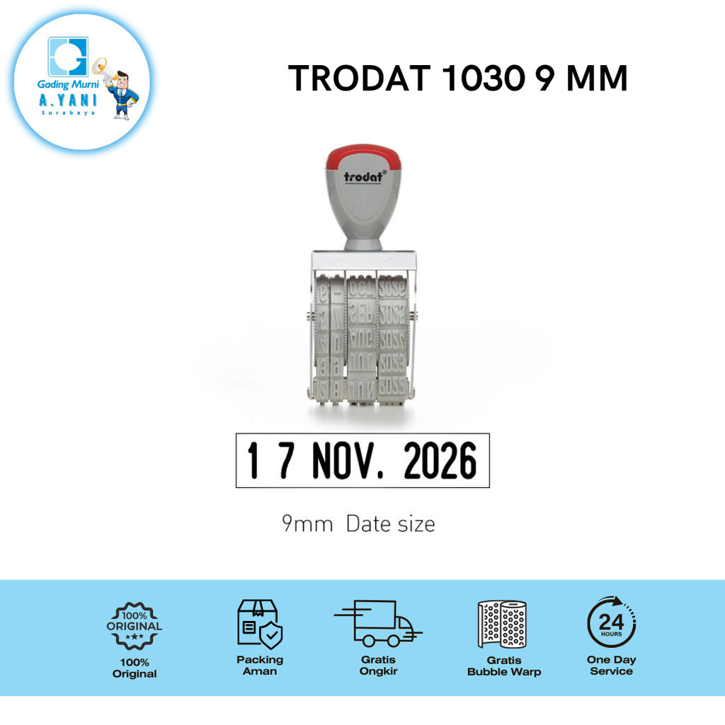 

TRODAT STEMPEL TANGGAL 1030 STD LINE DATER 9 MM