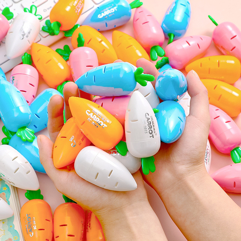 

4 Pcs Cute Cartoon Small Fresh Radish Pencil Sharpener Creative Students Kawaii Stationery Back To School Cute School Supplies