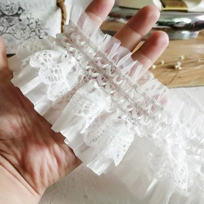 

1 Yard Width 8CM Embroidery Lace Clothing Lace Fabric Lace Layer Materials Vintage Dress Lace Accessories