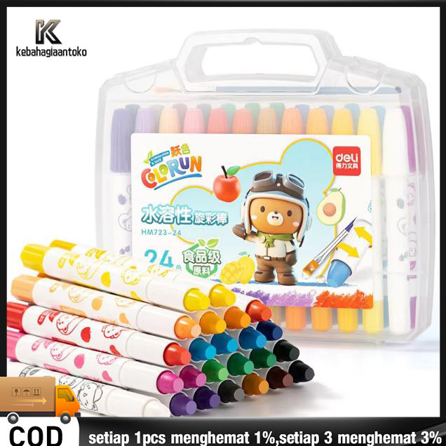 

CRAYON GRASP / CRAYON GRASP MATA SEDANG / SILKY CRAYON / WATER SOLUBLE CRAYON / KRAYON WARNA
