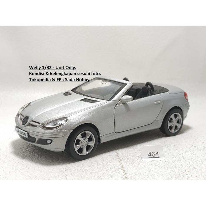 Diecast Welly 1/32 Mercedes Benz SLK350 Cabriolet Convertible Silver Unit Only
