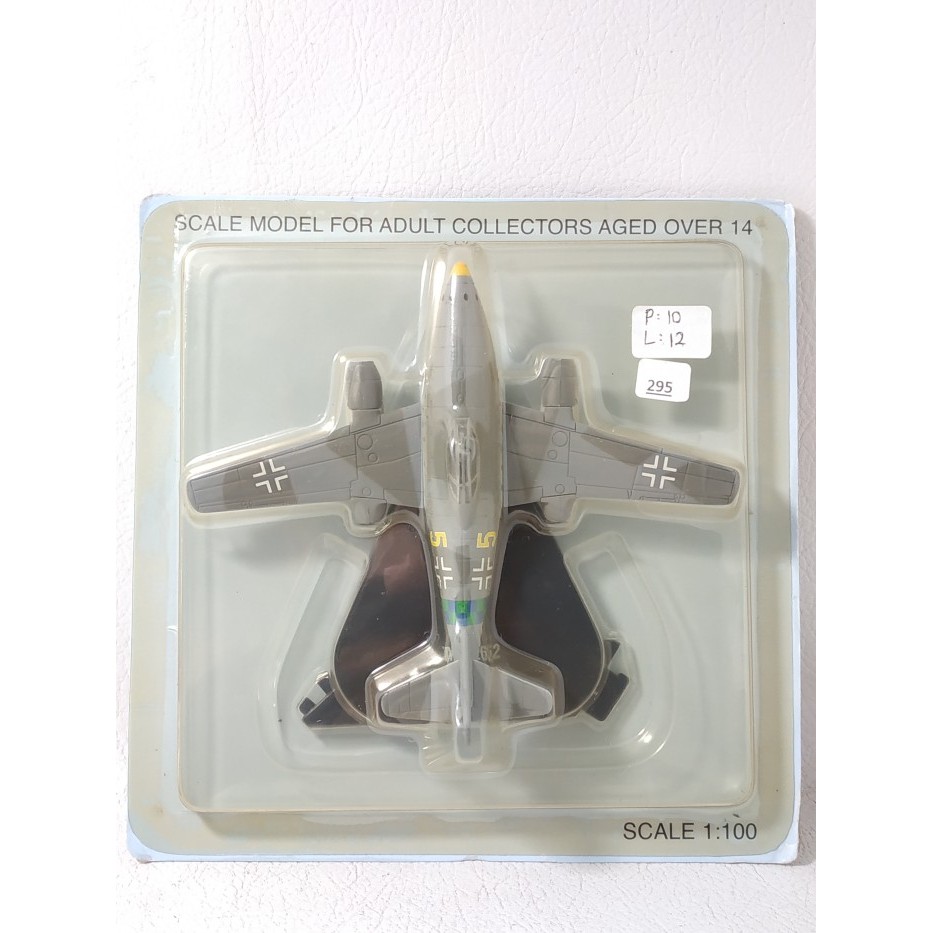 GE Fabbri 1/00 Scale Diecast Model Aircraft Messerschmitt Me 262 Schwalbe Stormbird