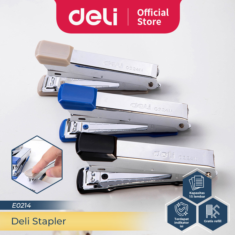 

Deli Stapler / Staples Hekter #10 Kapasitas 15 Lembar Gratis Refill E0214