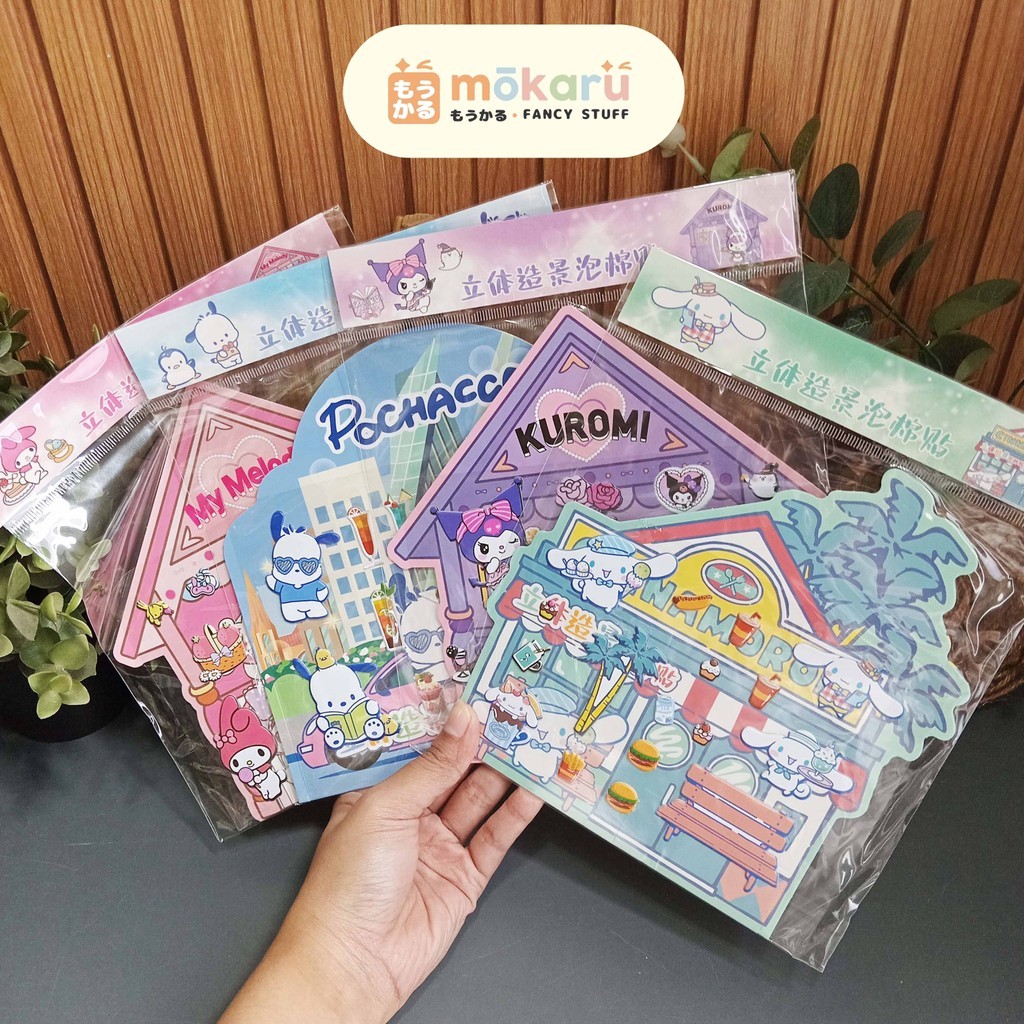 

FANCY DIY Sticker 3D Sanri0 SYD-MM Set Stiker Timbul Lucu Murah