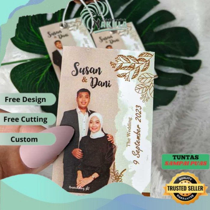 

NKL Hangtag Wedding Souvenir Hang Tag Label Custom Pernikahan Ucapan Nikah Free Desain