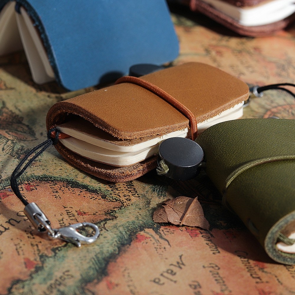 

DIY Mini Journal Genuine Leather Travel Notebook Loose-leaf Notebook Retro Diary Portable School Office Books Exquisite Gift