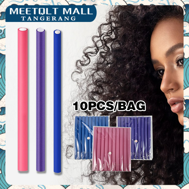 10pcs Roll Rambut Sosis Alat Pengeriting Rambut