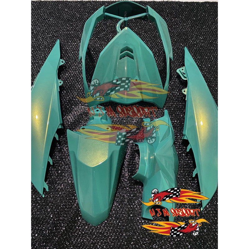 full body halus honda beat fi 2013-2016 (starter halus dan kasar) warna aliens green/hijau lembayung
