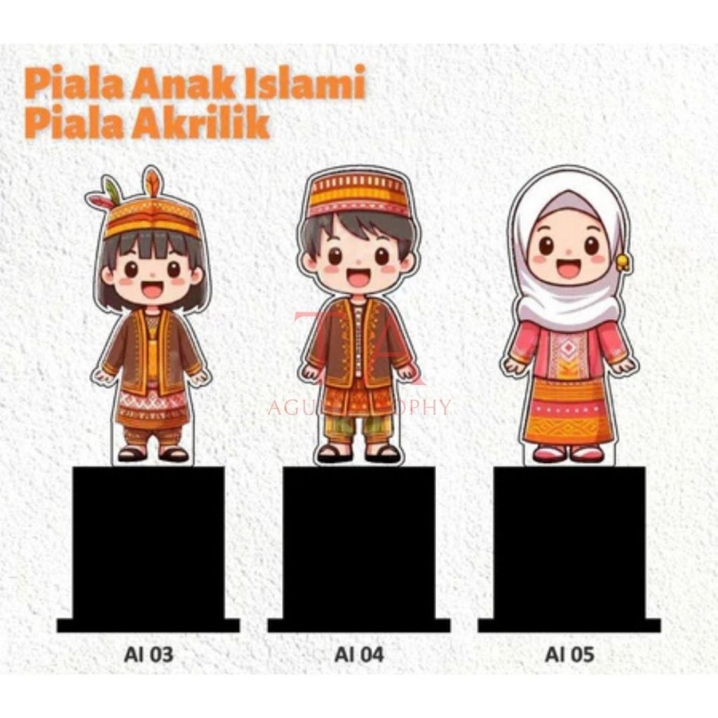 Piala Anak Wisuda Piala Anak Sekolah Piala Agustusan Akrilik Custom