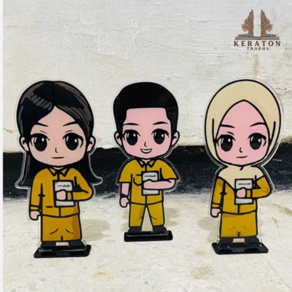 Piala Guru ( Baju Dinas Coklat ) Plakat Guru Hadiah Hari Guru Plakat Guru Cinderamata Guru Piala Pen