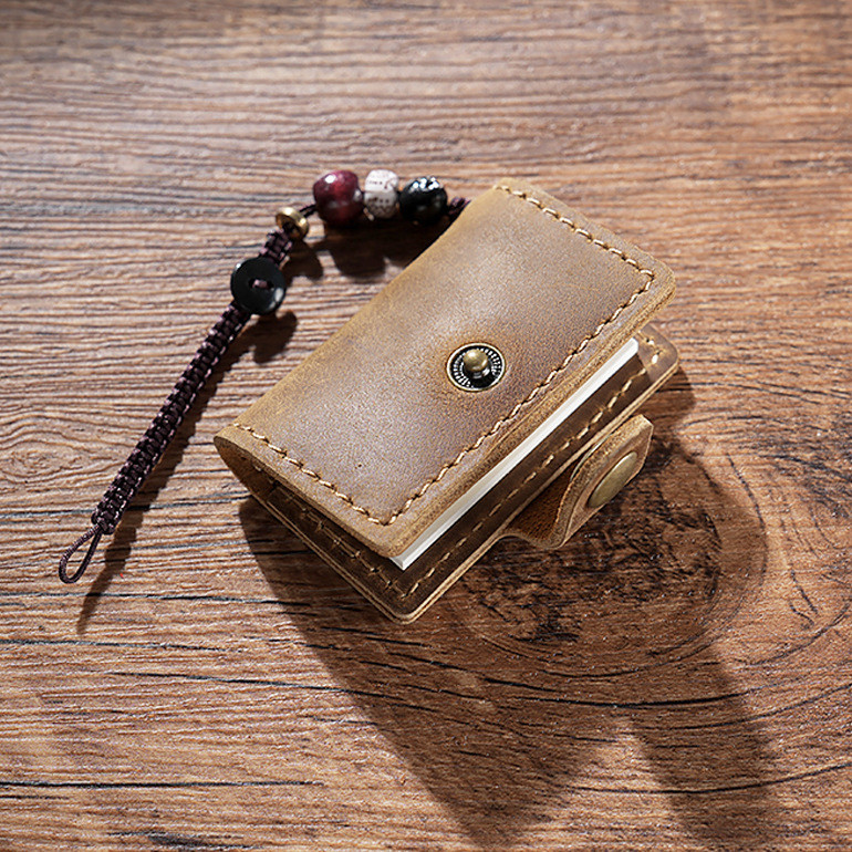 

Genuine Leather Mini Traveler's Notebook Retro Replaceable Travel Journal Sketchbook Cowhide Diary Kawaii Agenda Accessory
