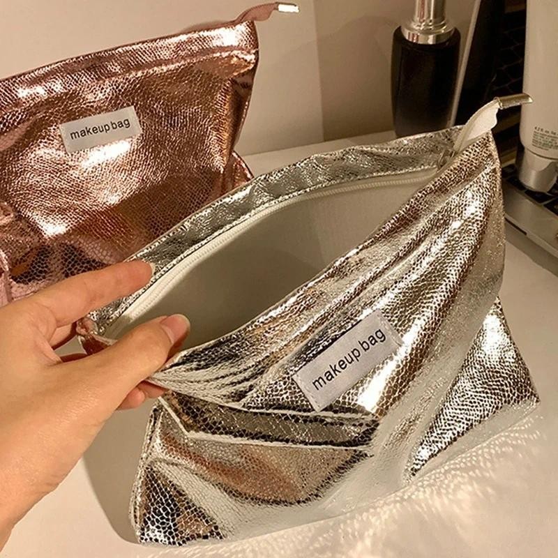 

Large Capacity Women Makeup Bag Ladies Travel Cosmetic Toiletries Storage Pouch Handbag Fashion Portable Brilliant Make Up Bags