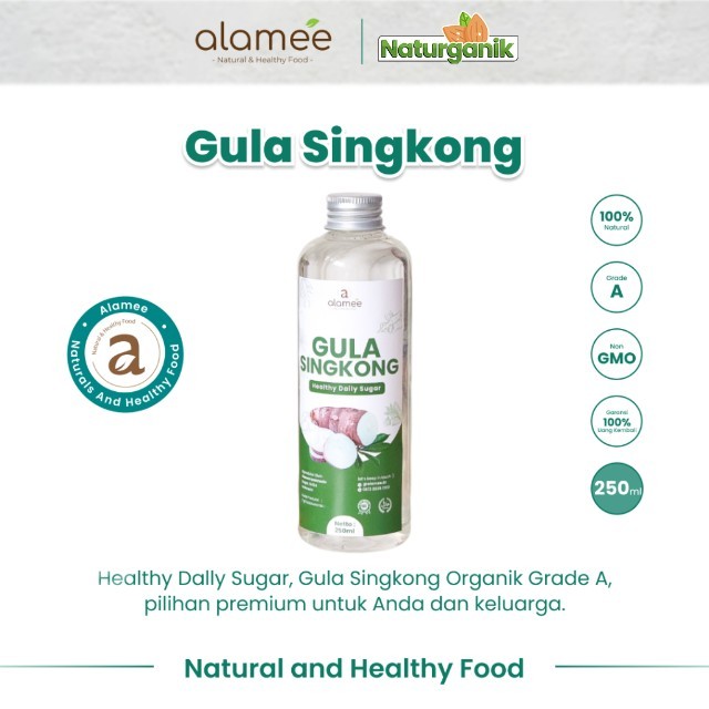 

ALAMEE Gula Singkong Cair Organik Rendah Kalori Sweetener Fructose Gluten Free 250ml Naturganik