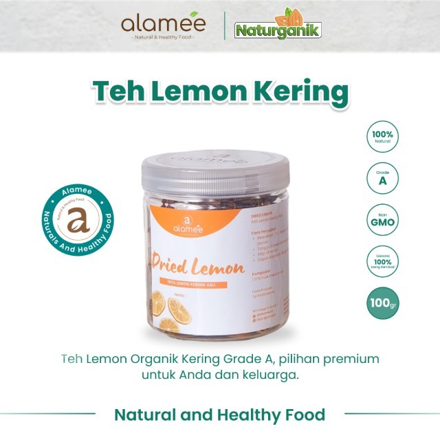 

ALAMEE Dried Lemon Tea Kering Slice Teh Herbal Iris Organik Minuman Herbal Premium Naturganik