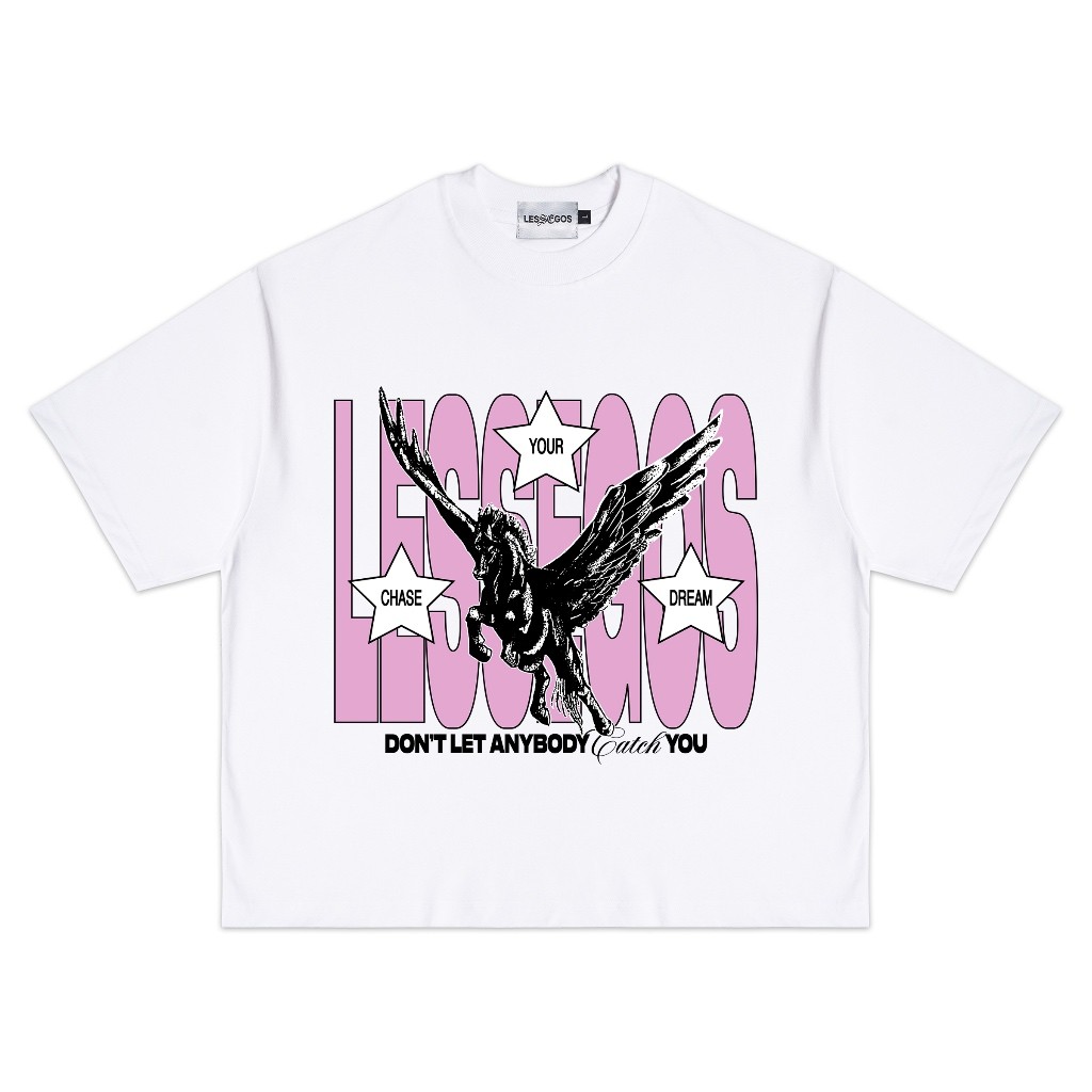 （kaos） Lessegos Boxy Tshirt Cornus Heavy Weight 16s Putih