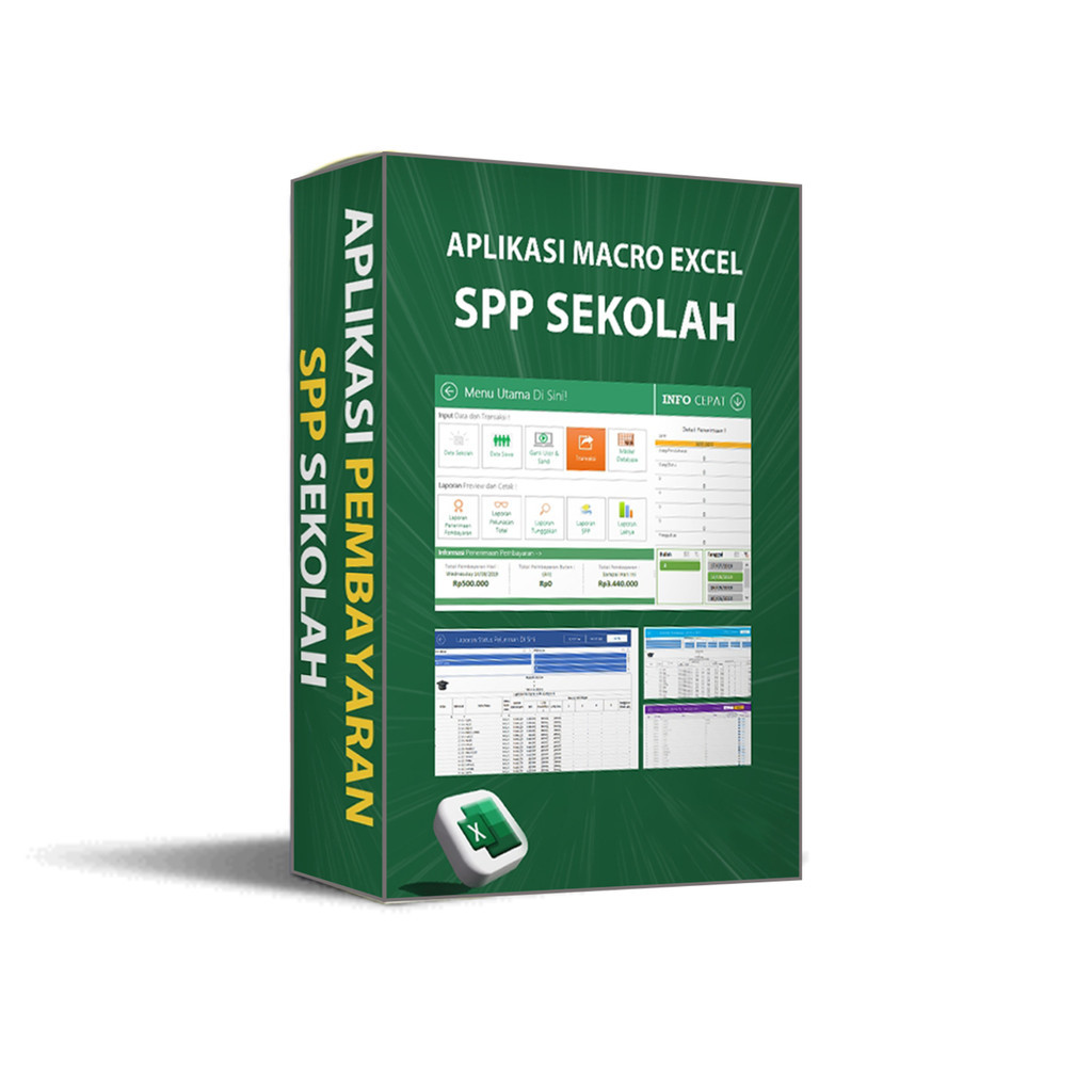 APLIKASI SPP SEKOLAH - Program Aplikasi Excel Macro untuk Pembayaran Sekolah (SPP)