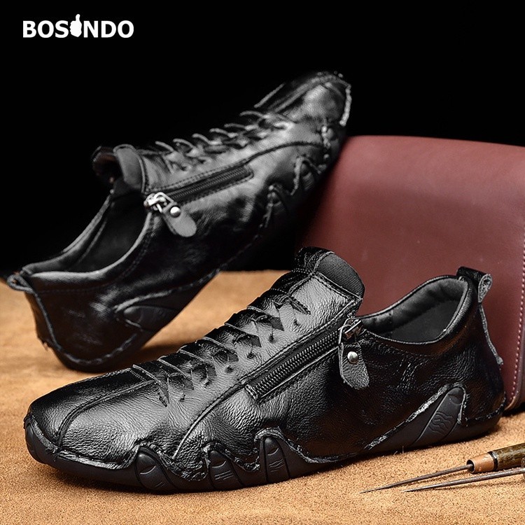 Promo BOSINDO B13   Sepatu pantofel formal pria kulit sapi asli Type B13/Sepatu Pria Kasual ASLI IMPORT 100%Original-FREE BOX Merk BOSINDO ASLI-Bisa Bayar Ditempat[COD]