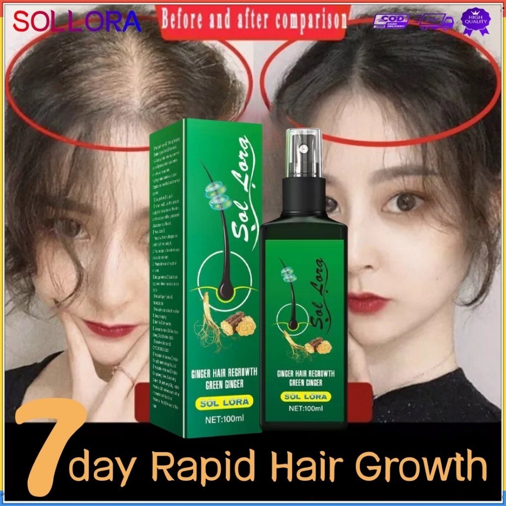 SOL LORA Hair Growth Spray Penumbuh Rambut Wanita Pria Secara Cepat Obat penumbuh rambut penumbuh rambut botak serum penumbuh rambut penumbuh rambut penumbuh rambut botak serum penumbuh rambut 100ml