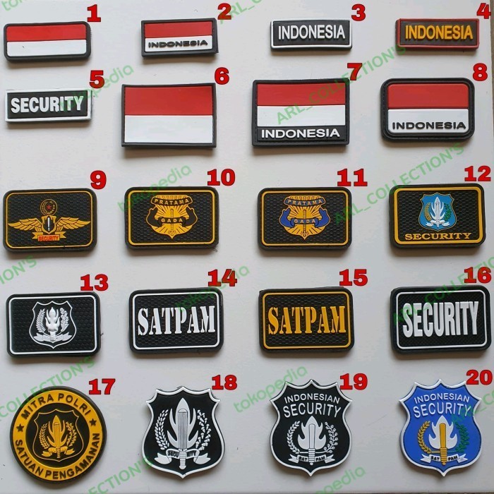 promo ✨ -patch rubber logo security satpam - rubber patch security - karet