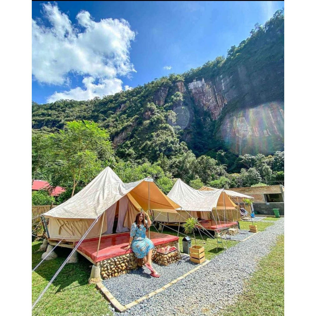 tenda safary tenda glamping tenda camping ukuran diameter 4mtr