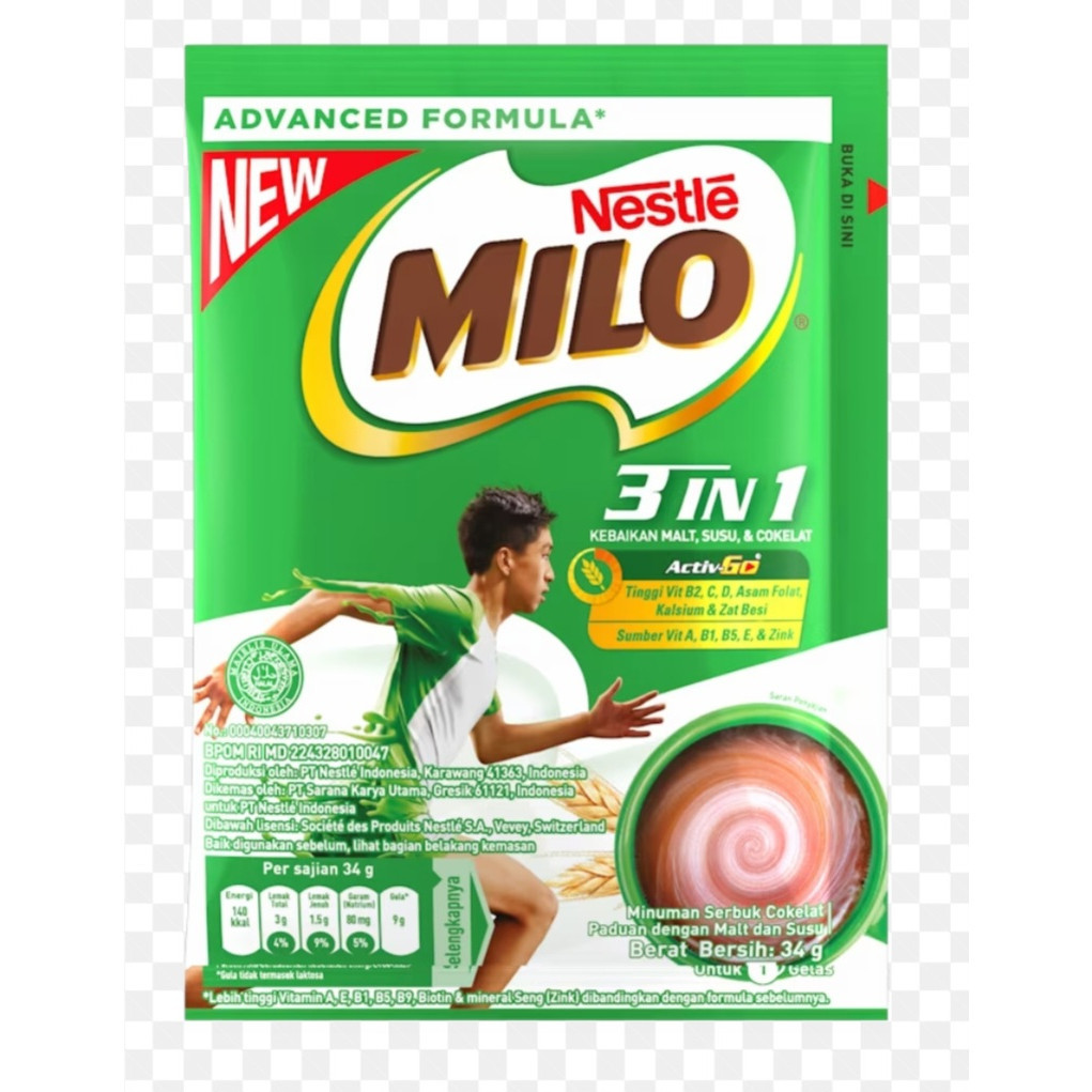 

Milo 3 in 1 sachet isi 5