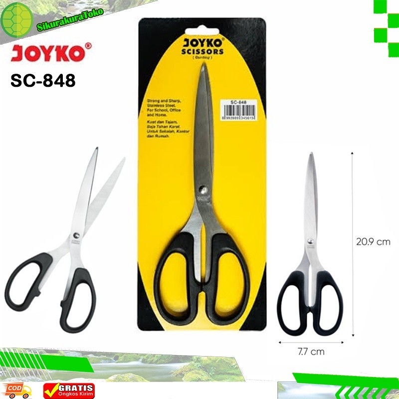 

(NCS) Gunting JOYKO Kertas Stainless Steel Tajam BESAR Scissor SC-848 SC 848 SC-828 SC 828