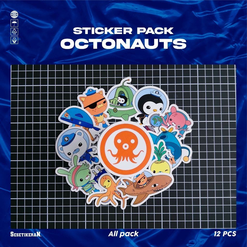 

COD✨ Sesetikeran Stiker Pack Kartun Lucu Octonauts Colorfull Keren Untuk Koper Laptop Skateboard