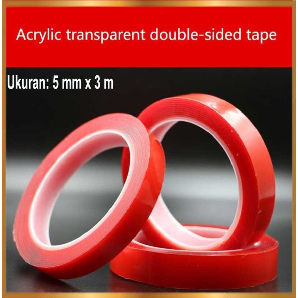

Perekat Double Tape Acrylic Adhesive Transparent Sticker