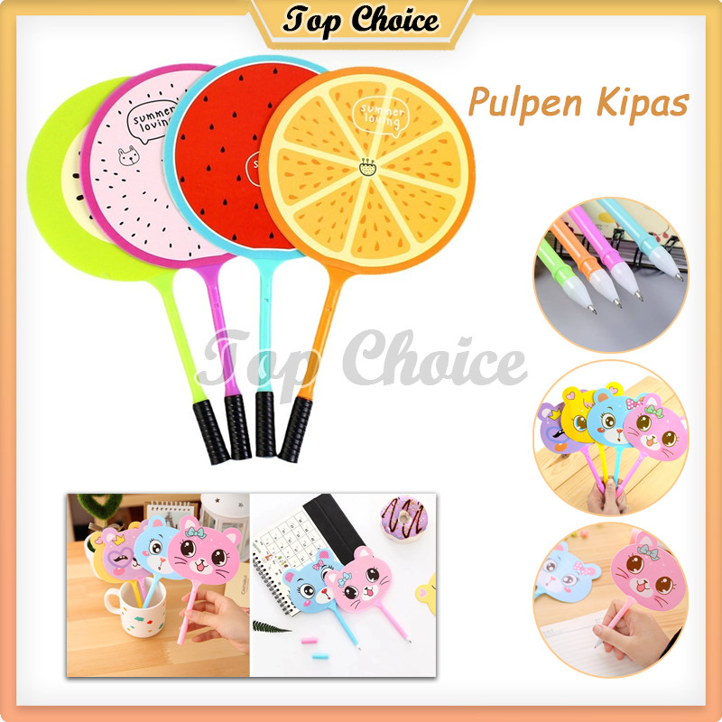 

Pena Pulpen Gel Kipas / Pulpen Kipas Karakter Lucu Souvenir / Pena Kipas Kartun Animal Lucu Dan Buah Pulpen