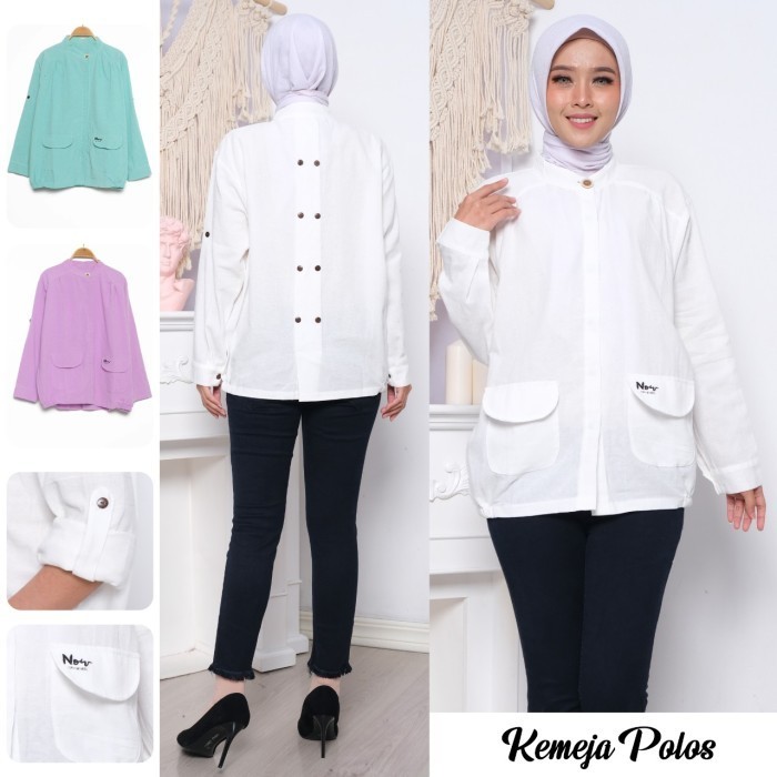 wnur3383_store-(Promo Terlaris) atasan wanita dewasa ld 120cm, kemeja wanita import, kemeja katun - 