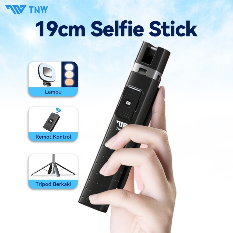 Promo Menarik TNW P04 Mini Selfie Stick Tongsis Bluetooth Tripod 4-IN-1 Tongsis Portable Remote dan 