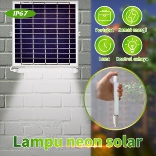 LAMPU SOLAR TUBE 100W PORTABLE CAS HP TENAGA SURYA MATAHARI EMERGENSI BISA CAS HP LAMPU SOROT POWER 