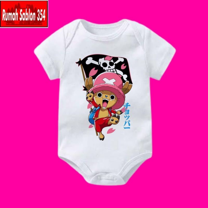BAJU BAYI ONEPIECE LOGO CHOPPER TENGKORAK | JUMPER BABY JUMPER COOPER ONE PIECE | KAOS ANAK | ROMPER
