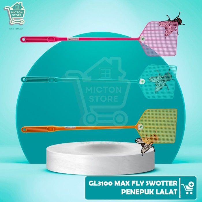 MICTON Green Leaf 3100 MAX Fly Swotter Tongkat Penepuk Lalat Tepokan Laler Serangga Pengusir Alat Ra