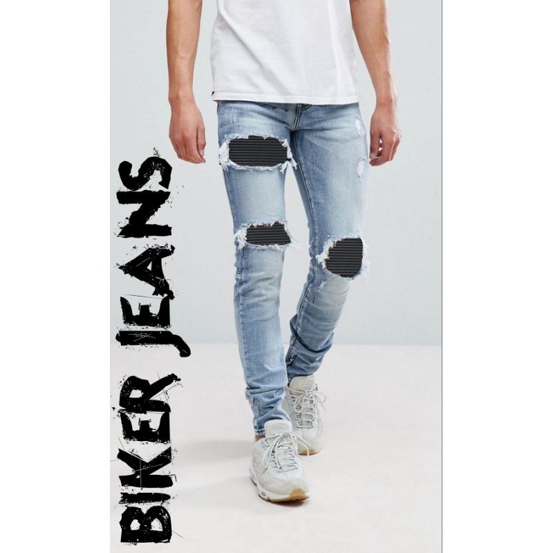 celana jeans pria sobek-celana jeans pria bikers-skinny jeans-celana pria melar