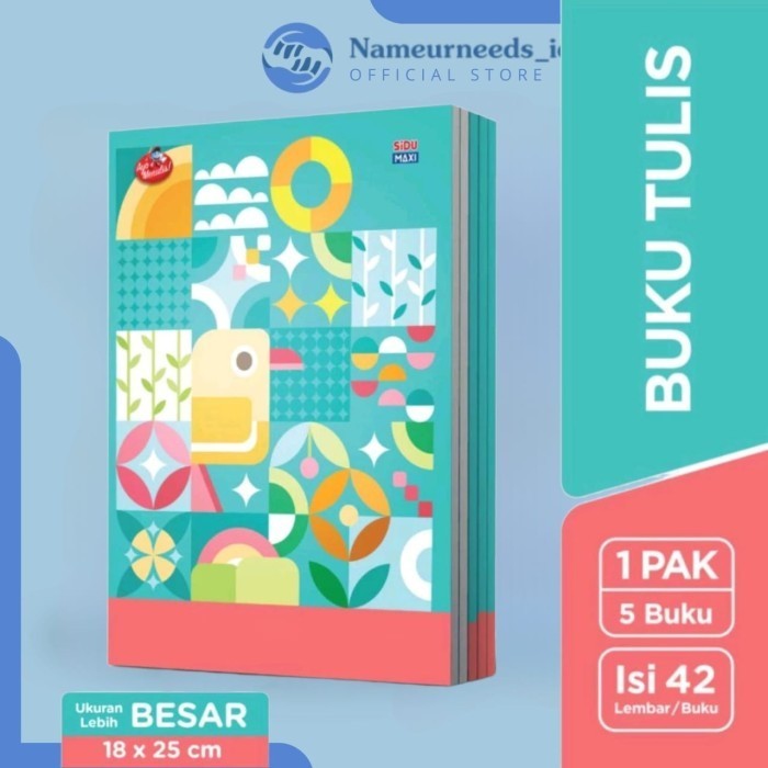 

Buku Tulis Sidu Maxi 42 Lembar isi 5 Pack Glossy